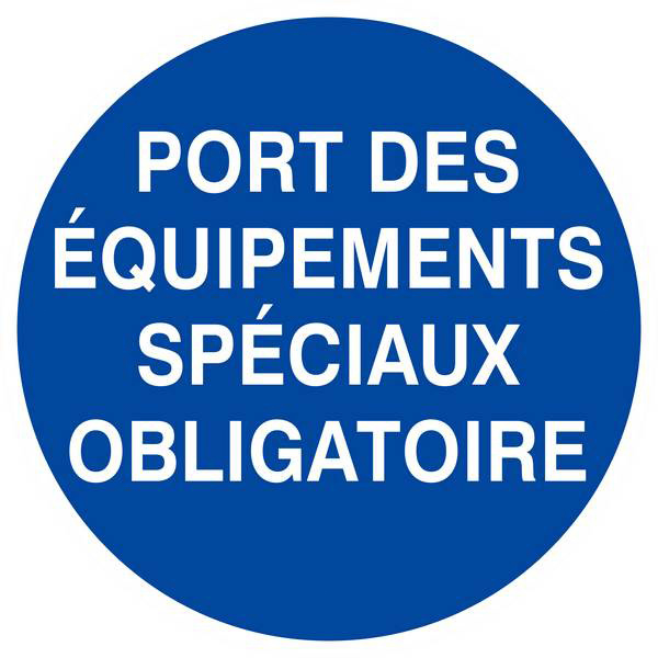 Panneau rigide PORT DES EQUIPEMENTS SPECIAUX OBLIGATOIRE Ø180MM TALIAPLAST - 627533