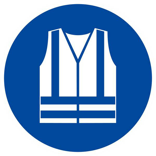 Panneau rigide GILET DE SECURITE HAUTE VISIBILITE OBLIGAT. Ø180MM TALIAPLAST - 627543