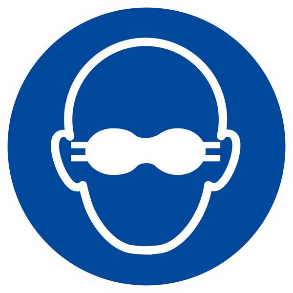 Panneau rigide LUNETTES DE PROTECTION OPAQUES OBLIGATOIRES Ø180MM TALIAPLAST - 627591