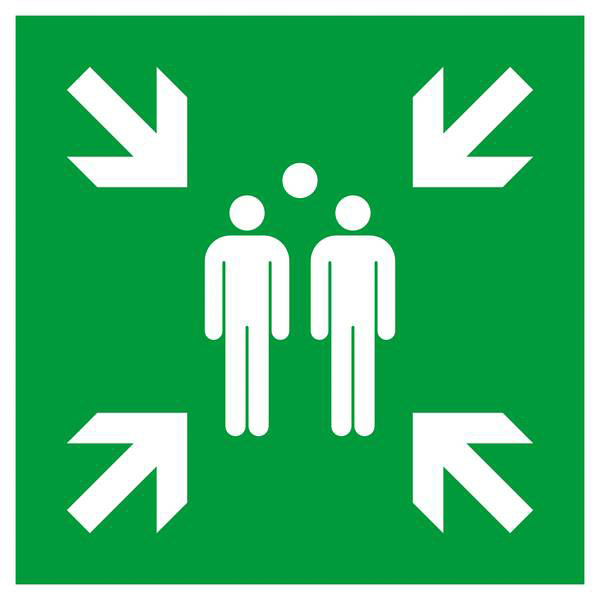 PANNEAU POINT DE RASSEMBLEMENT APRES EVACUATION 200X200MM TALIAPLAST - 628403