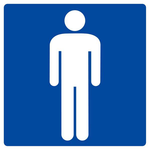 Panneau rigide TOILETTES HOMMES 200X200MM TALIAPLAST - 628603