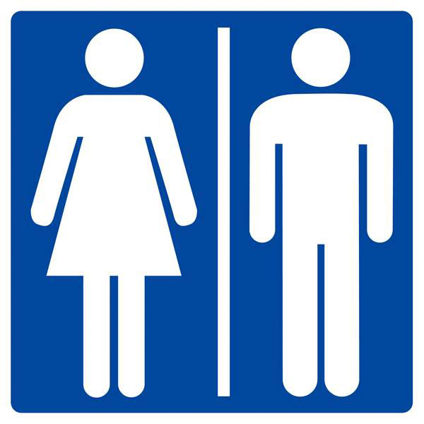 Panneau rigide TOILETTES HOMMES/FEMMES 200X200MM TALIAPLAST - 628619