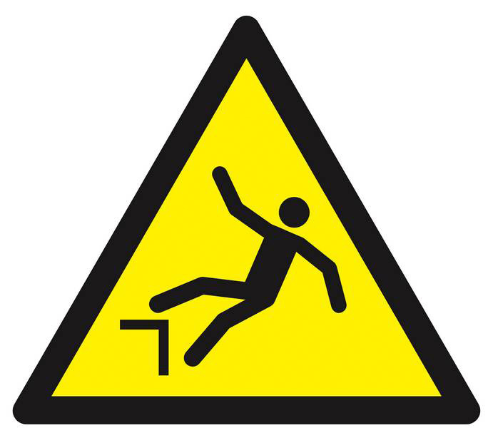 Panneau rigide DANGER, CHUTE AVEC DENIVELLATION 300X300X300MM TALIAPLAST - 629302