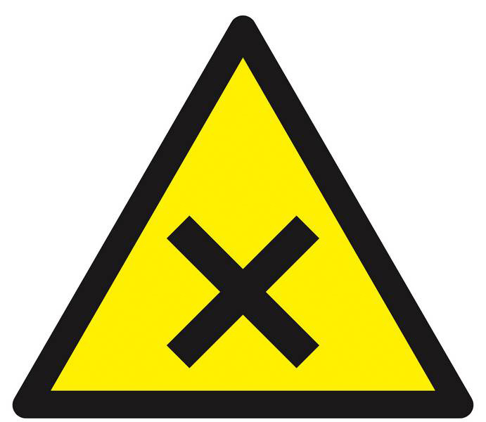 Panneau rigide DANGER MATIERES NOCIVES OU IRRITANTES 300X300X300MM TALIAPLAST - 629314