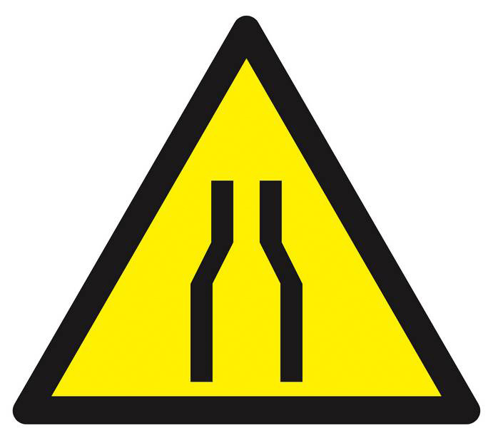 Panneau rigide DANGER RETRECISSEMENT 300X300X300MM TALIAPLAST - 629351