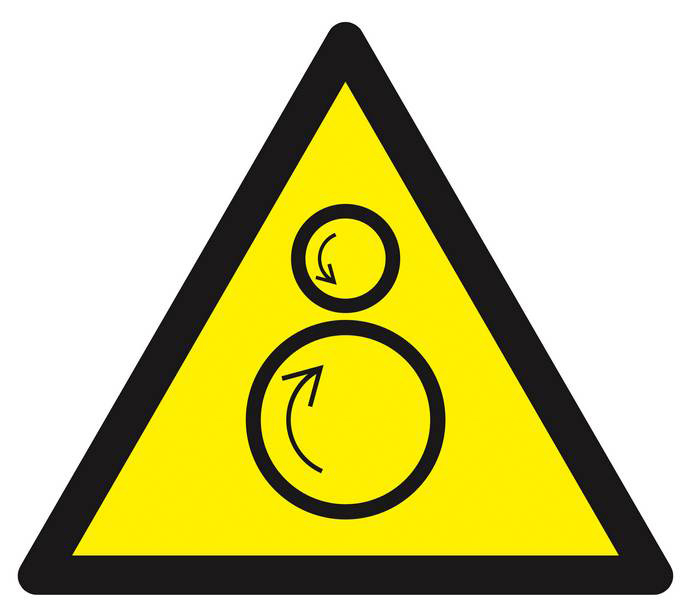 Panneau rigide DANGER, ROULEAUX CONTRAROTATIFS 300X300X300MM TALIAPLAST - 629358