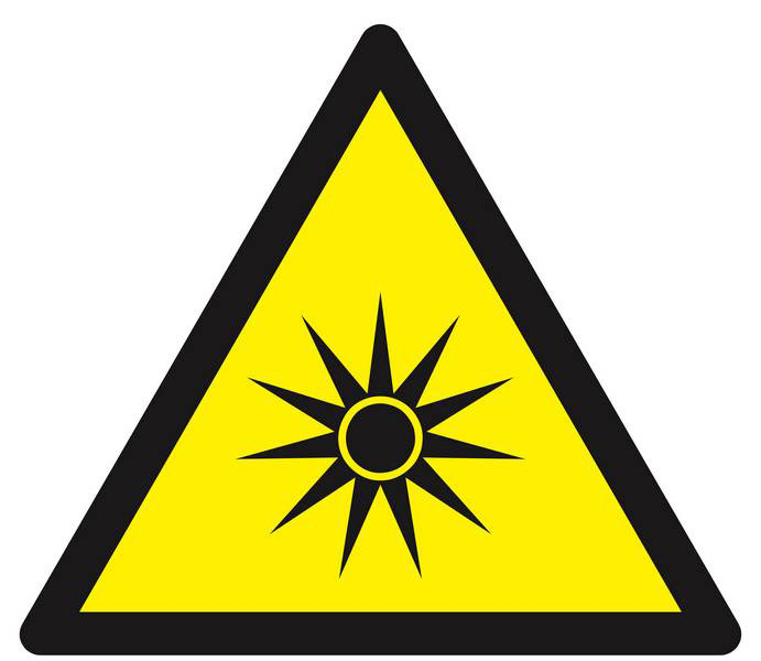 Panneau rigide DANGER, RAYONNEMENT OPTIQUE 300X300X300MM TALIAPLAST - 629370