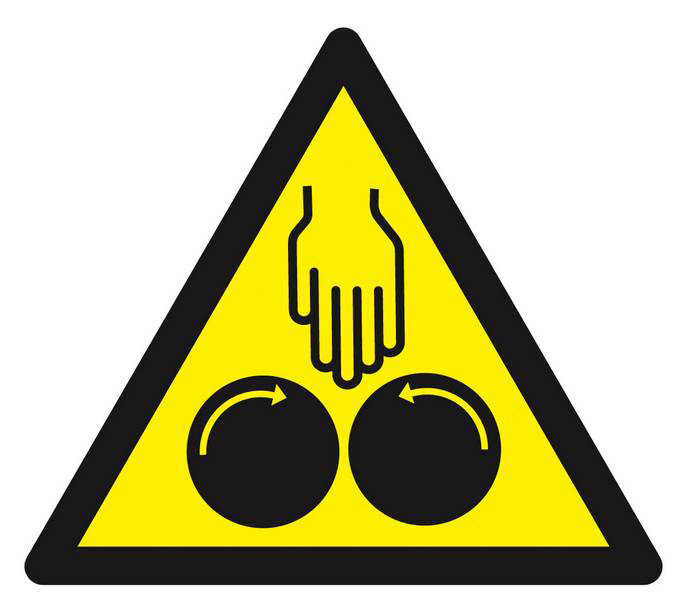 Panneau rigide DANGER D'ECRASEMENT SOUS CYLINDRE 100X100X100MM TALIAPLAST - 629905