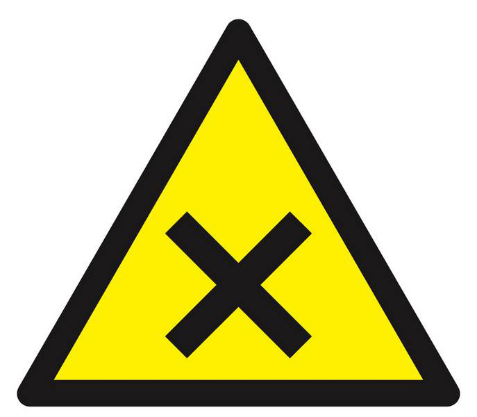 Panneau rigide DANGER MATIERES NOCIVES OU IRRITANTES 100X100X100MM TALIAPLAST - 629933