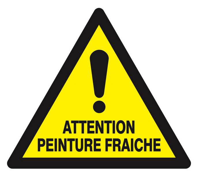 Panneau rigide ATTENTION PEINTURE FRAICHE 100X100X100MM TALIAPLAST - 629936