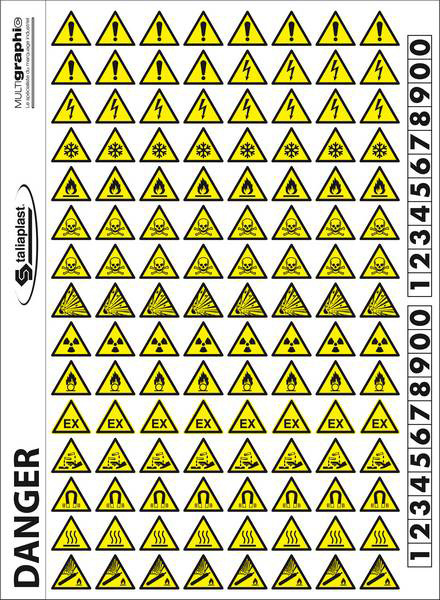PANNEAU PLANCHE PICTOS AVERTISSEMENT 300X220MM TALIAPLAST - 728303