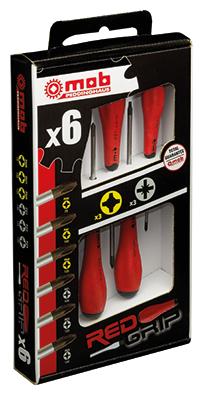 JEU 6 TOURNEVIS REDGRIP 3 PH+3 PZ MOB - 9129000601