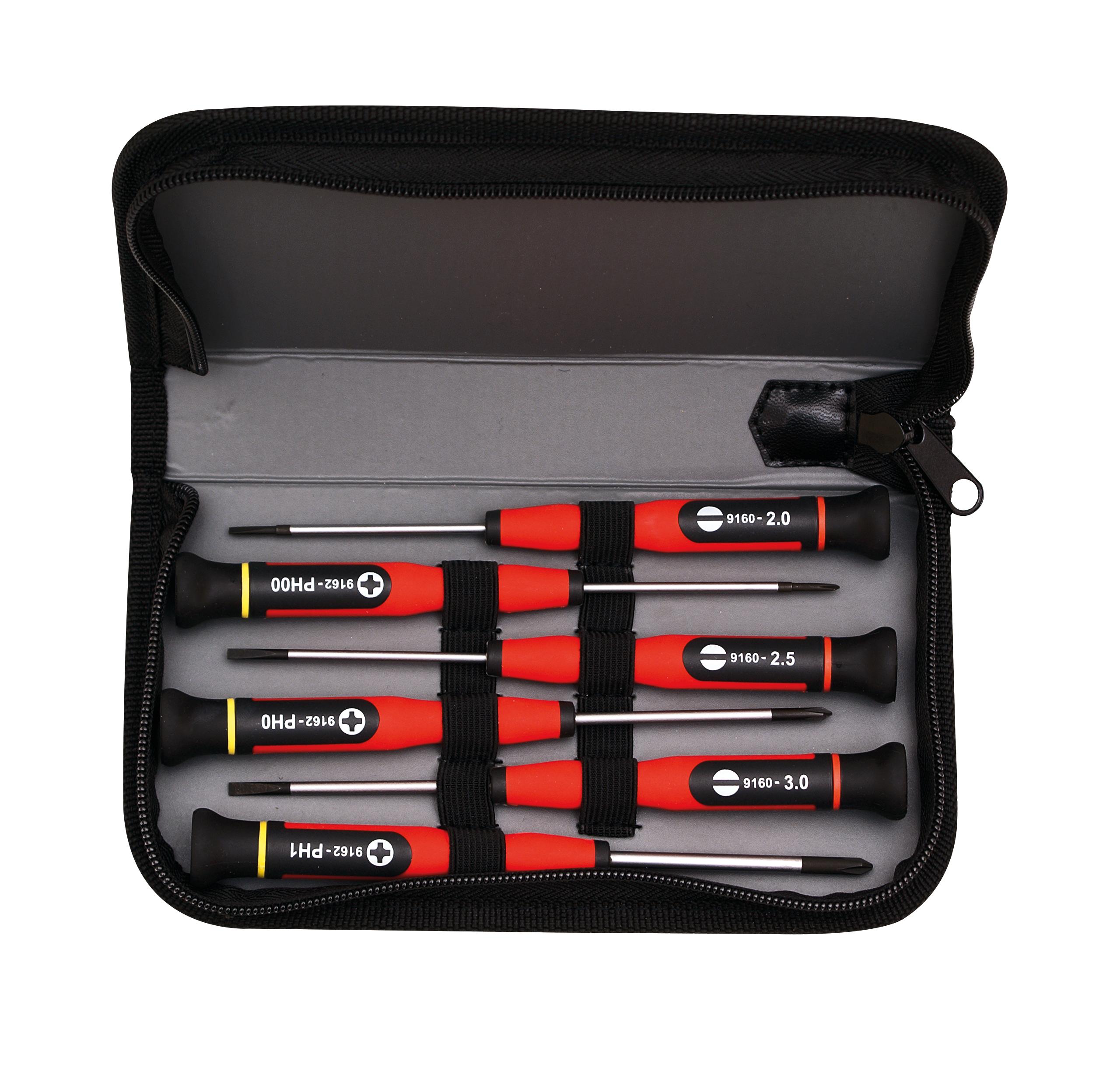 JEU 3+3 TOURNEVIS PRECISION EN TROUSSE MOB - 9169010001