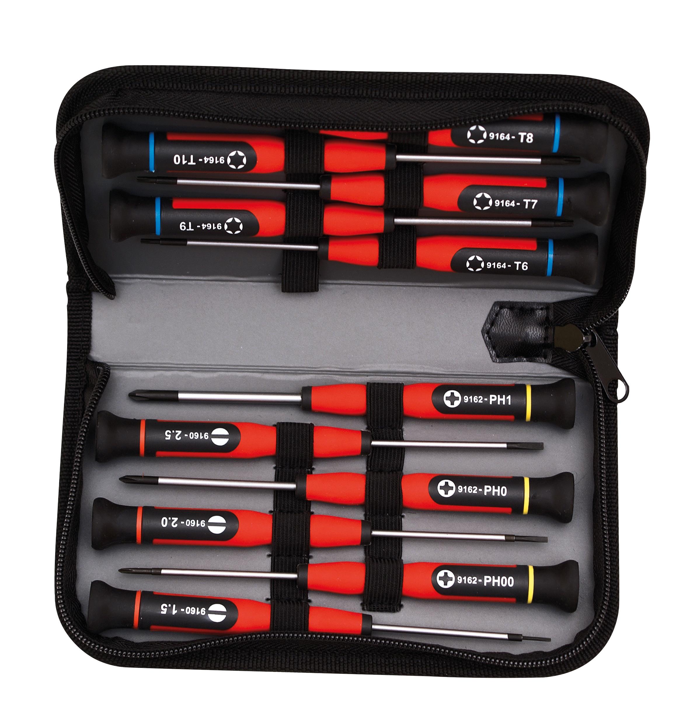 JEU 12 TOURNEVIS DE PRECISION EN TROUSSE MOB - 9169020001