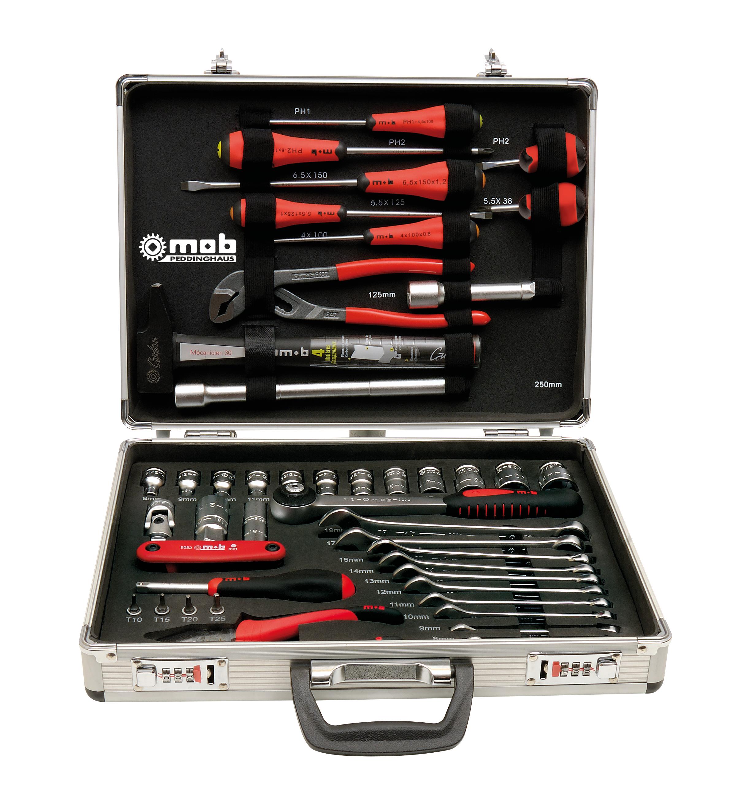 MALLETTE ALUMINIUM + COMPOSITION 51 OUTILS MOB - 9530051001