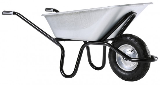 Brouette HAEMMERLIN Aktiv Excellium Plus 120L RENO Galva Roue Gonflée Grise - 305400605