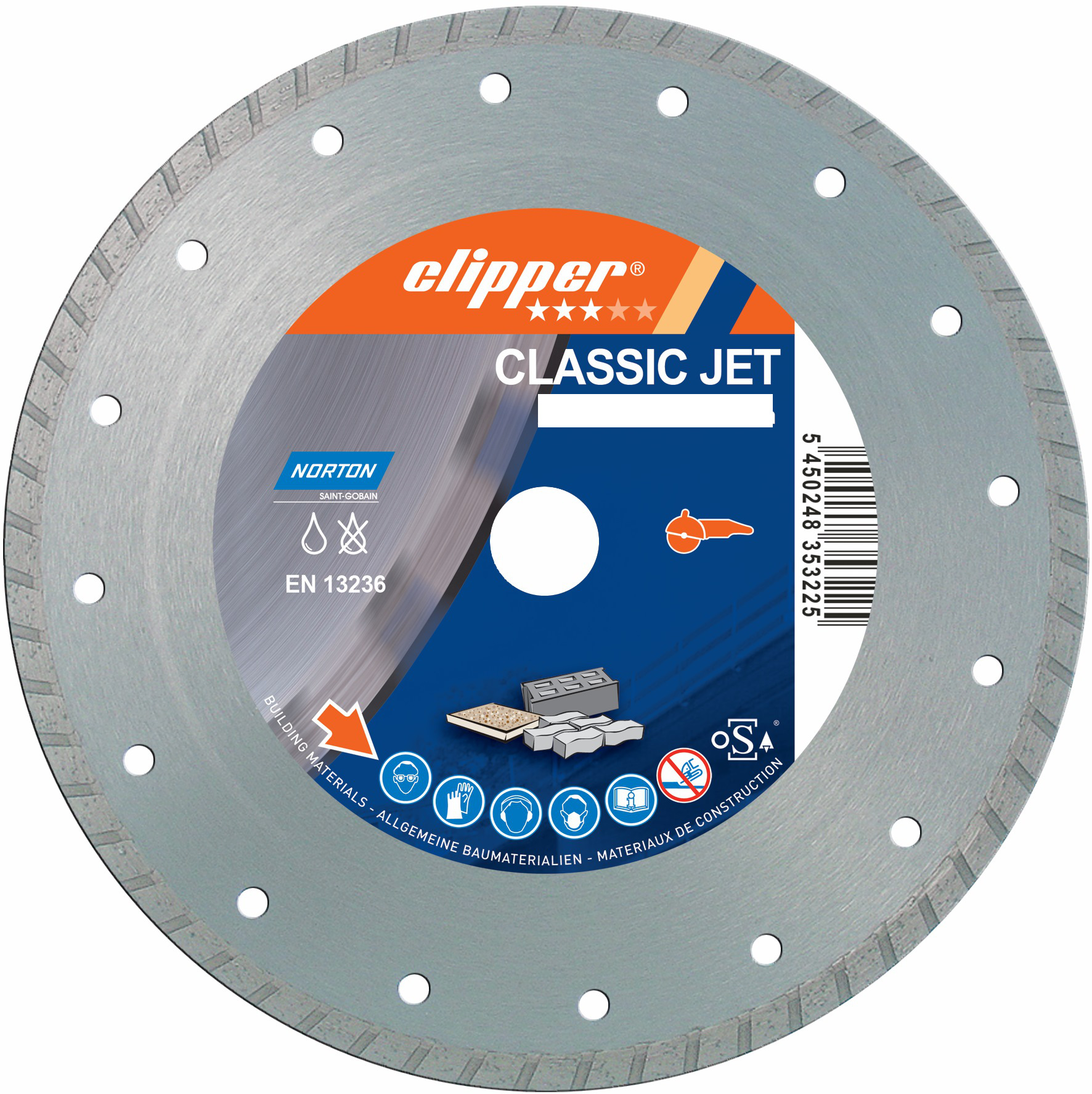 Disque diamant NORTON Classic Jet Ø 115 mm Alésage 22.23 mm- 70184626814