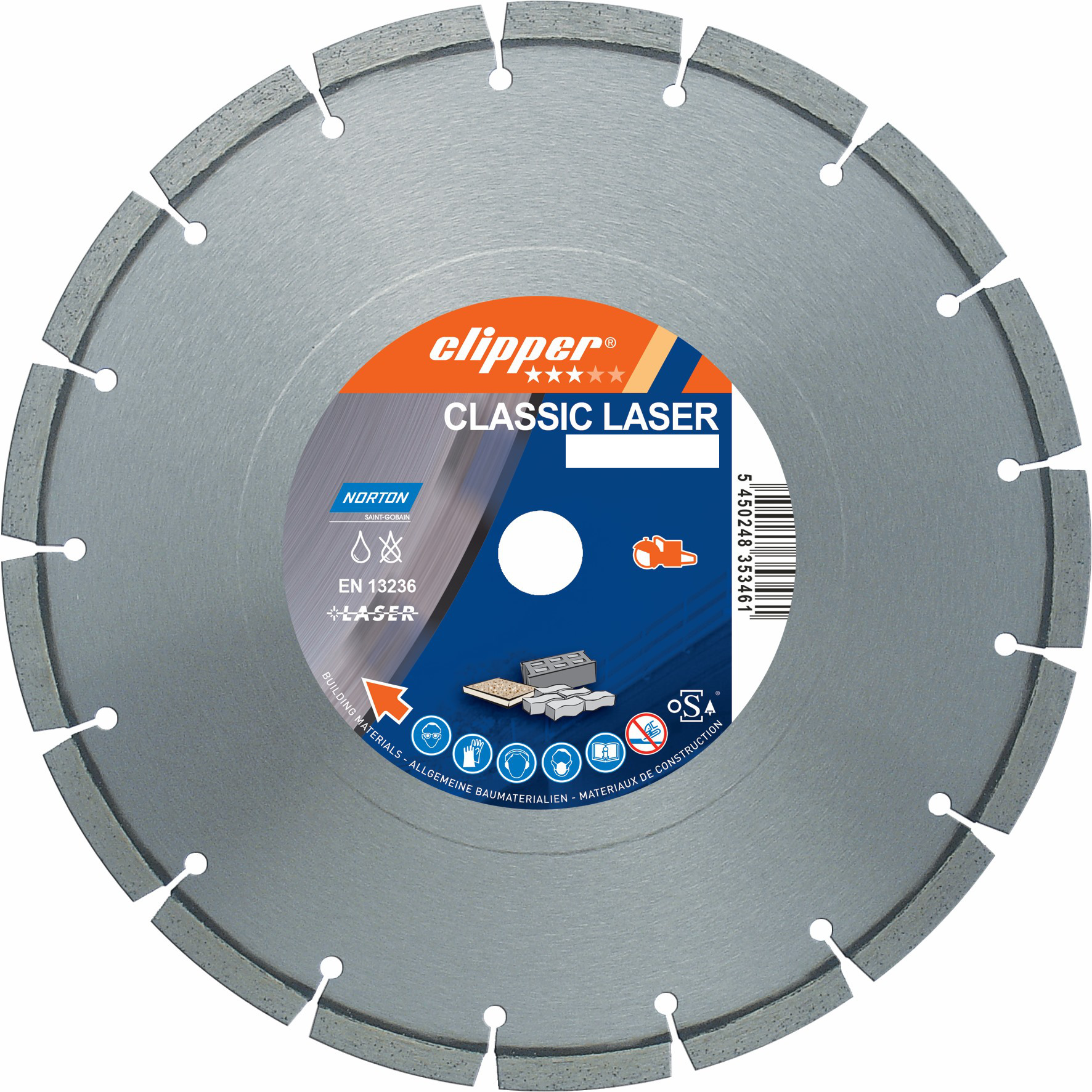 Disque diamant NORTON Classic Laser Ø 350mm Alésage 25.4 mm- 70184626842