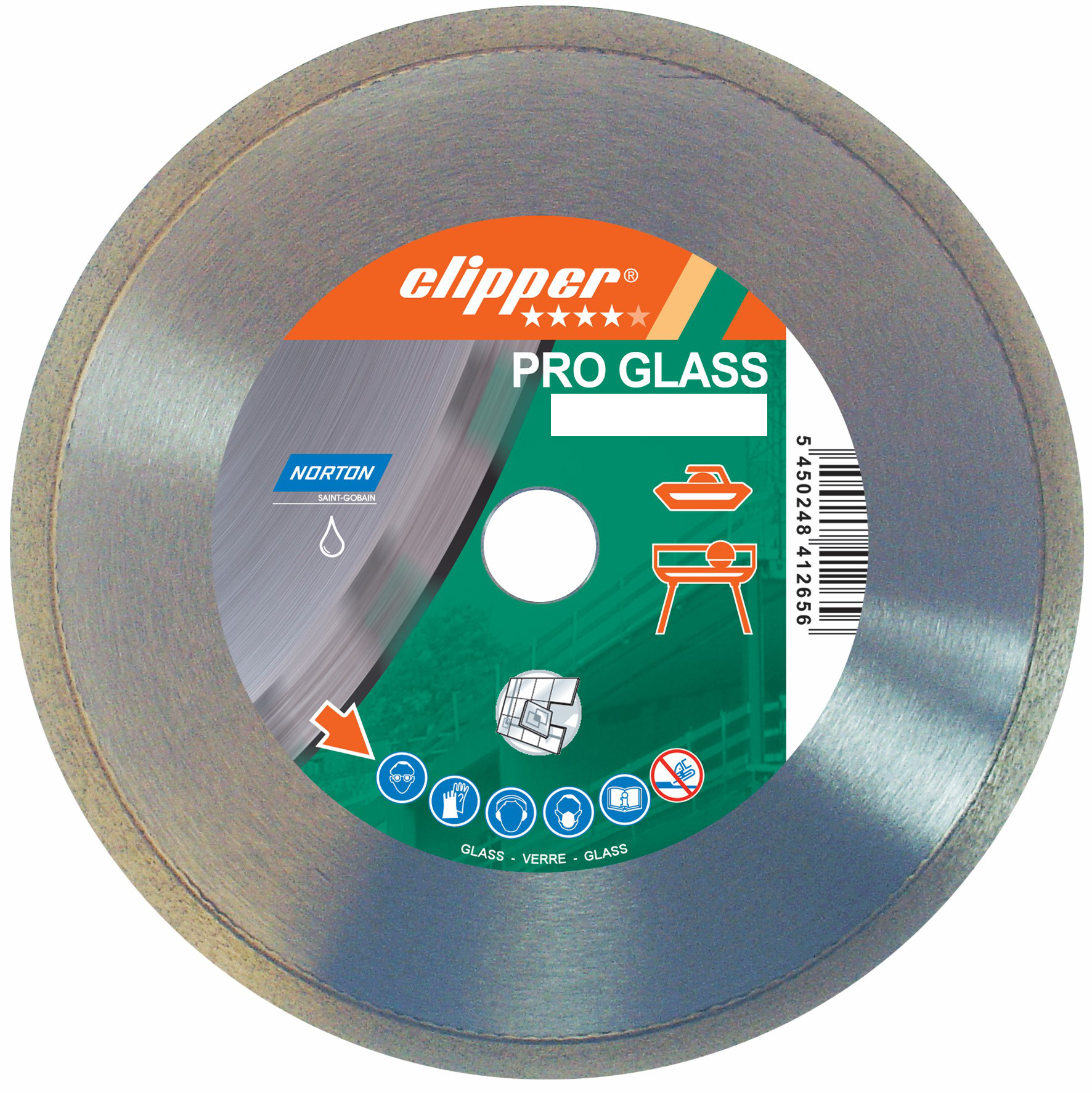 Disque diamant NORTON Pro Glass Ø 250 mm Alésage 25.4 - 70184630188