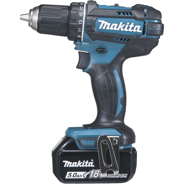 Perceuse visseuse MAKITA sans fil 18 V 2 batteries 5 Ah chargeur et coffret MAK PAC - DDF482RTJ