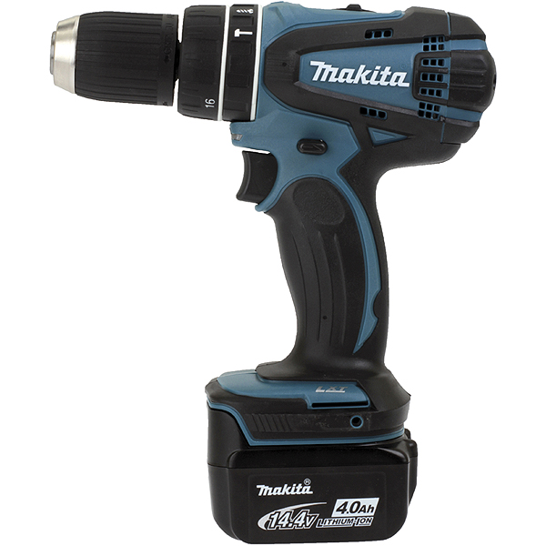 PERCEUSE A  PERCUSSION MAKITA SANS FIL 14,4 V 2 BATTERIES 4 AH 13 MM ET COFFRET MAK PAC - DHP446RMJ