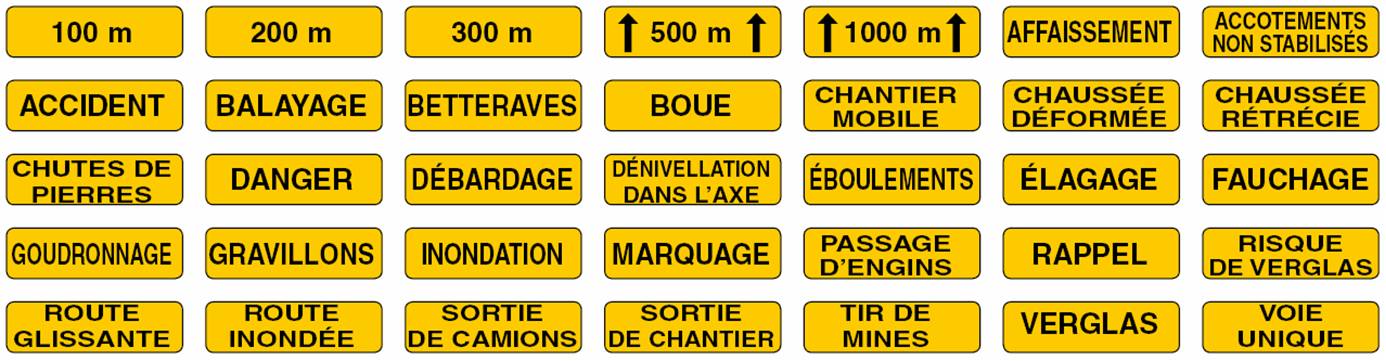 PANONCEAU POUR SIGNAUX NADIA SIGNALISATION DE TYPE KM9