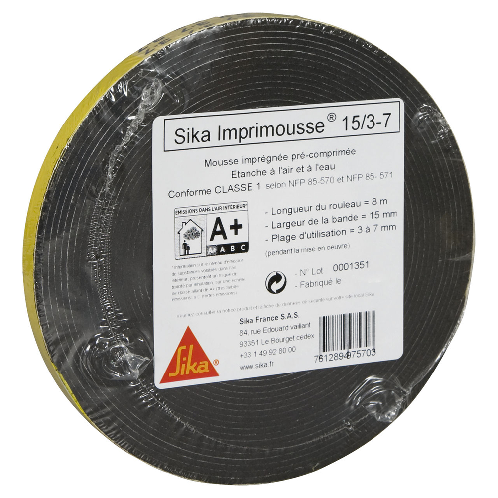  MOUSSE POLYURÉTHANE 10M SIKA IMPRIMOUSSE 15/2-5 GRIS - LOT DE 12 - SIKA - 441571