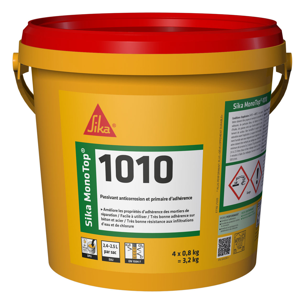 PROTECTION ANTICORROSION EN SEAU 3,2KG SIKA MONOTOP-1010 - SIKA - 659853