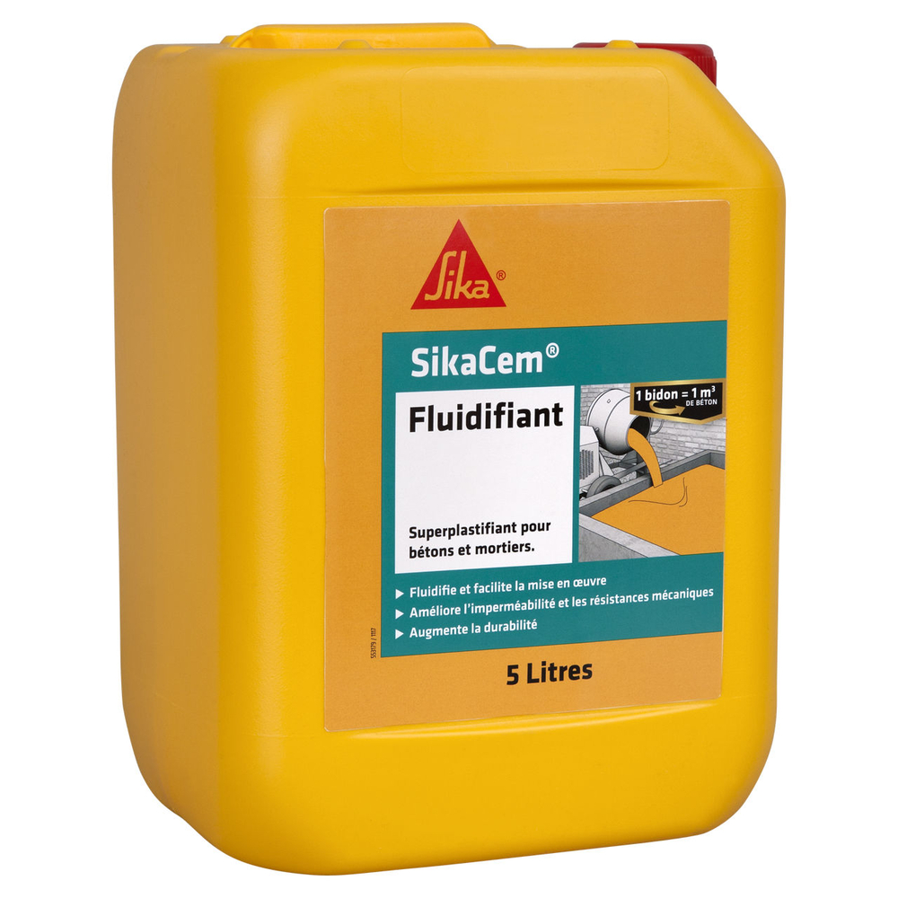 PACK DE 4 BIDONS 5L DE SIKACEM FLUIDIFIANT - SIKA - 546293