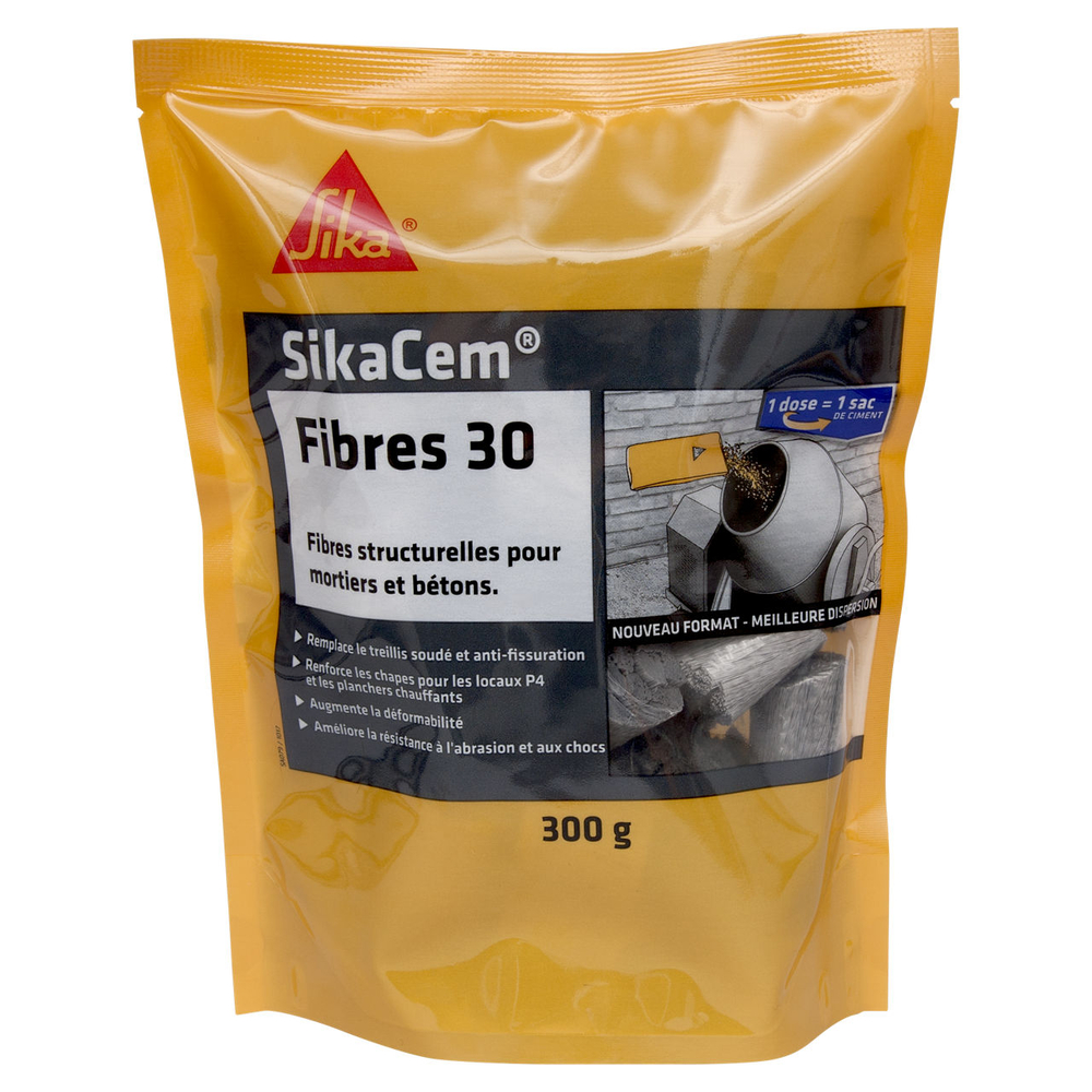 FIBRES STRUCTURELLES SIKACEM FIBRES 30 - DOSE 300GR - SIKA - 547272