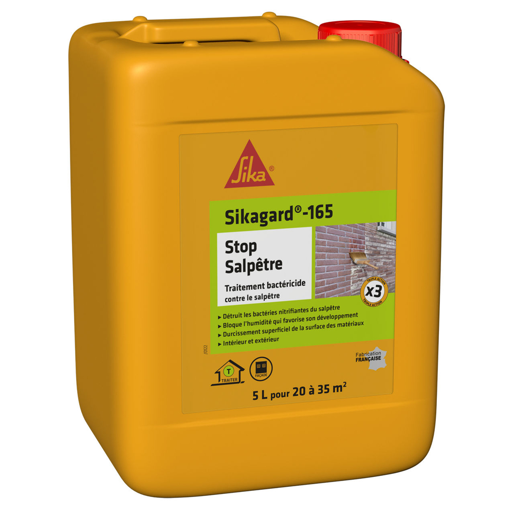 BACTÉRICIDE PACK DE 4 BIDONS DE 5L DE SIKAGARD-165 STOP SALPÊTRE - SIKA - 705435