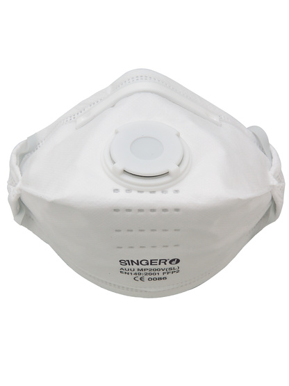 Demi-masque pliable Valve FFP2 NR D - Lot de 20 - SINGER - AUUMP200VSL