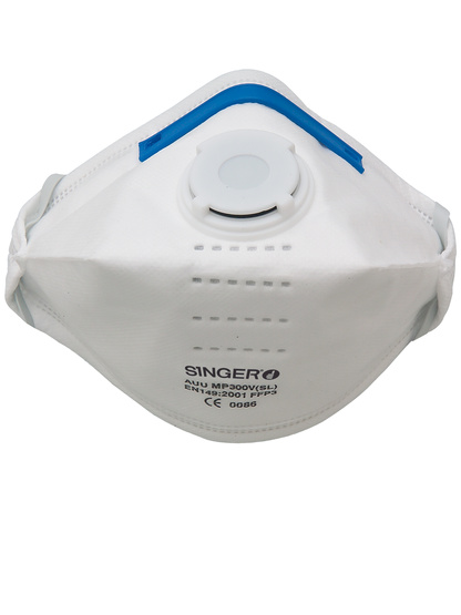 Demi-masque pliable Valve FFP3 NR D - Lot de 20 - SINGER - AUUMP300VSL