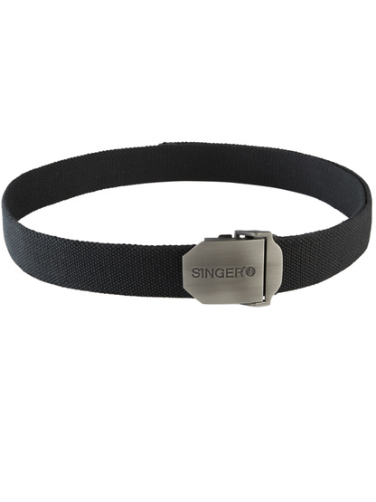 Ceinture noir textile ajustable - SINGER - BELT