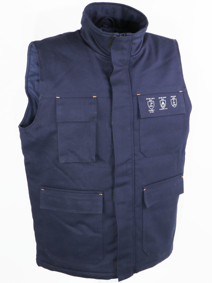 Gilet ignifugé tissu retardateur de flammes 350 g/m² Coloris bleu - SINGER - GILFLAM