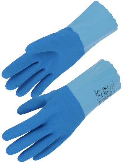 Gant protection chimique et chaleur latex avec support coton cousu - SINGER - LAT3130
