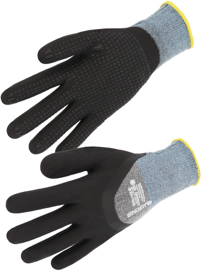 Gant nitrile mousse enduit 3/4 Picots- SINGER - NYMFIT01