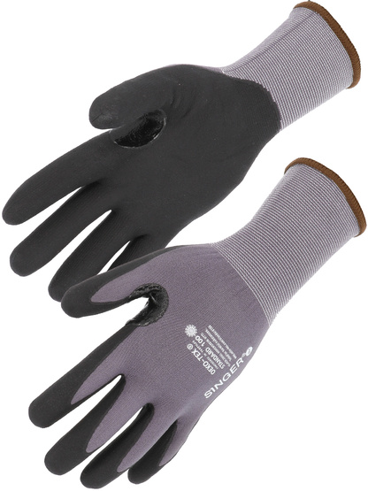 Gant nitrile mousse sans picots avec renfort - SINGER - NYMFOR03