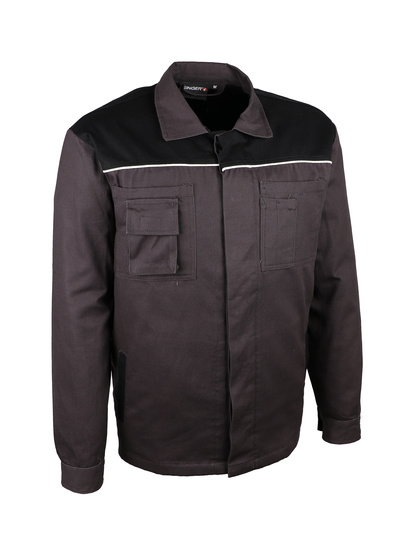 Veste de travail 100% coton Bicolore gris / noir - SINGER - VARY