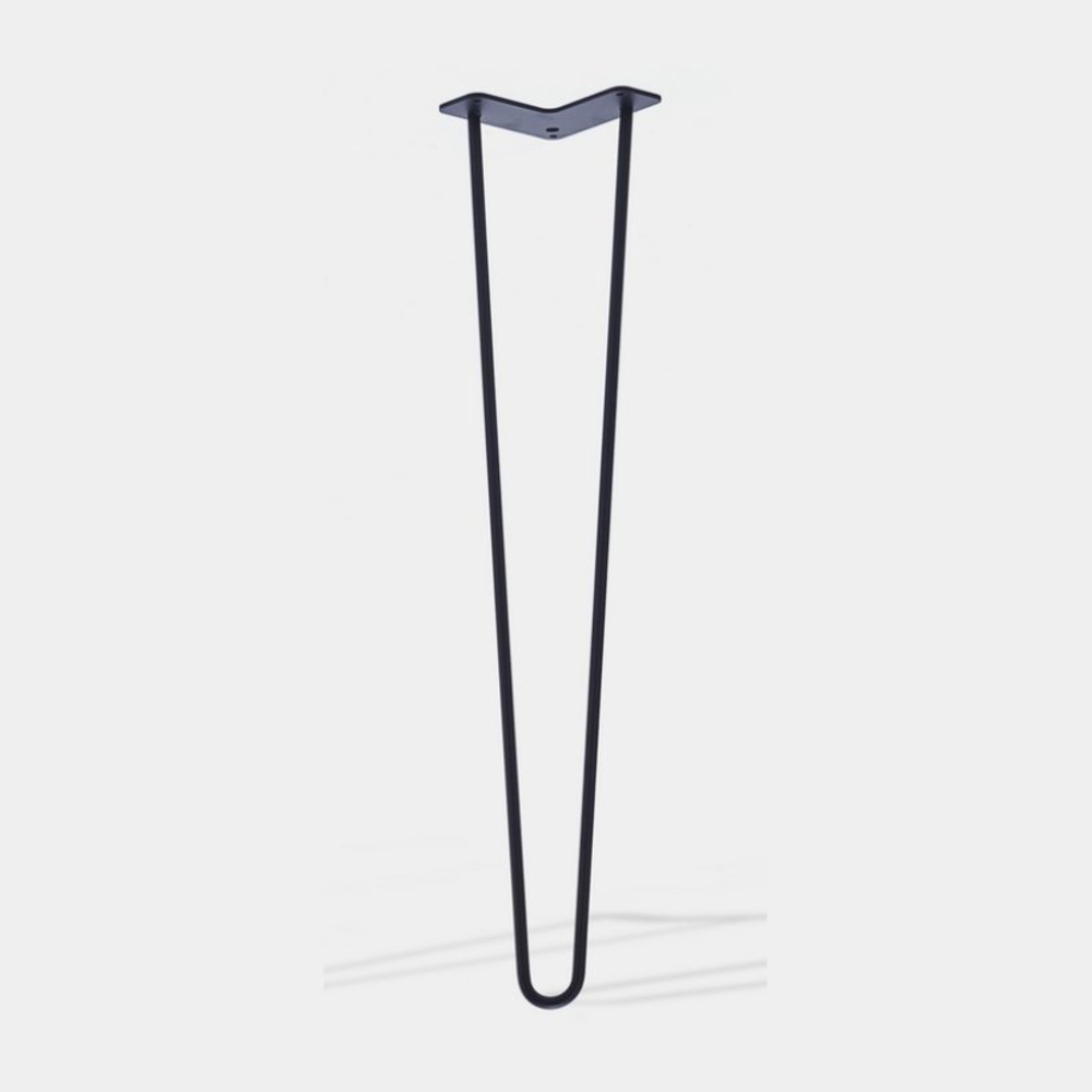  Pied de table double fil HT 71 cm noir mat  - MOTTEZ - M504VNO