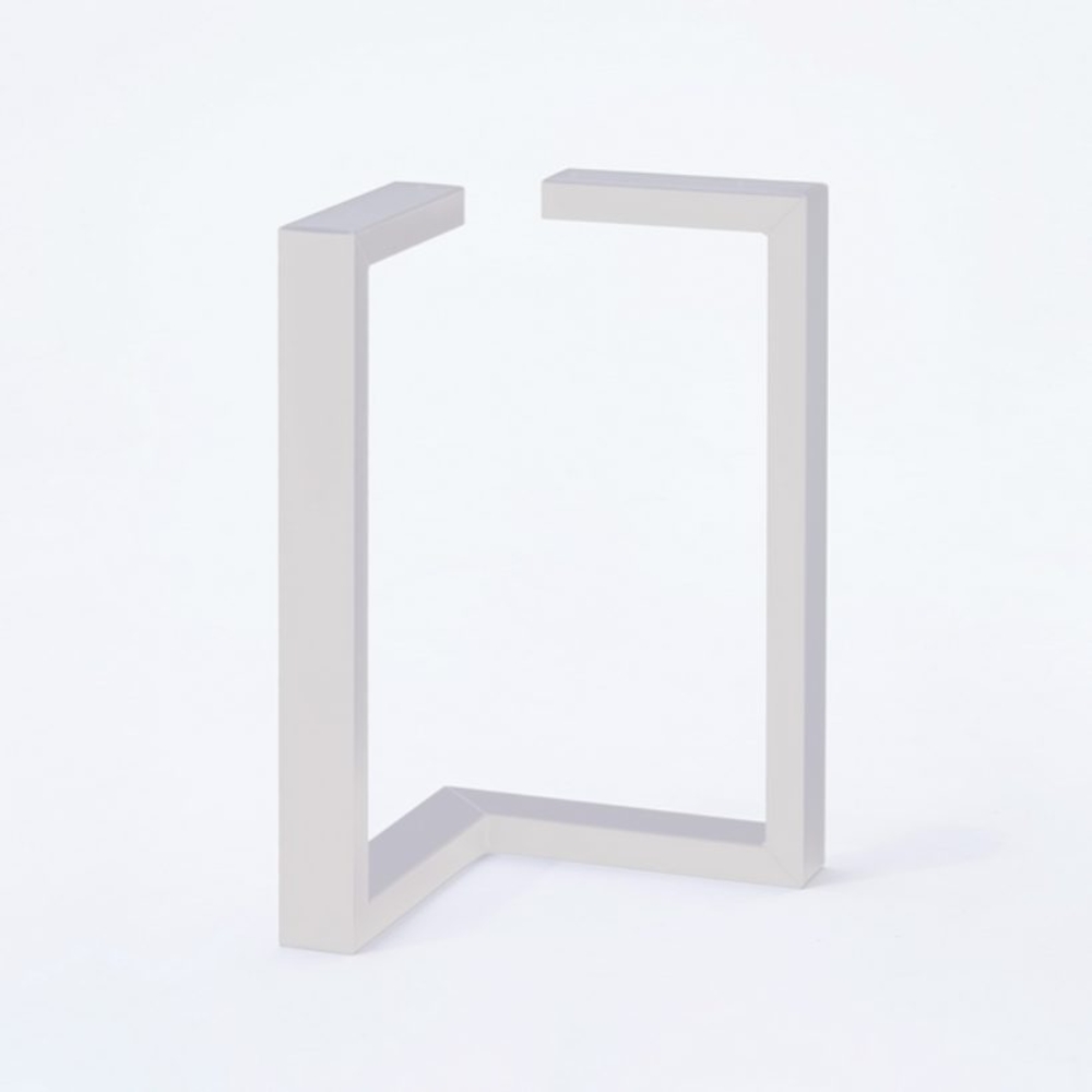  Pied de banc Triangle L30 x l18 x HT40 cm blanc mat  - MOTTEZ - M515VBC