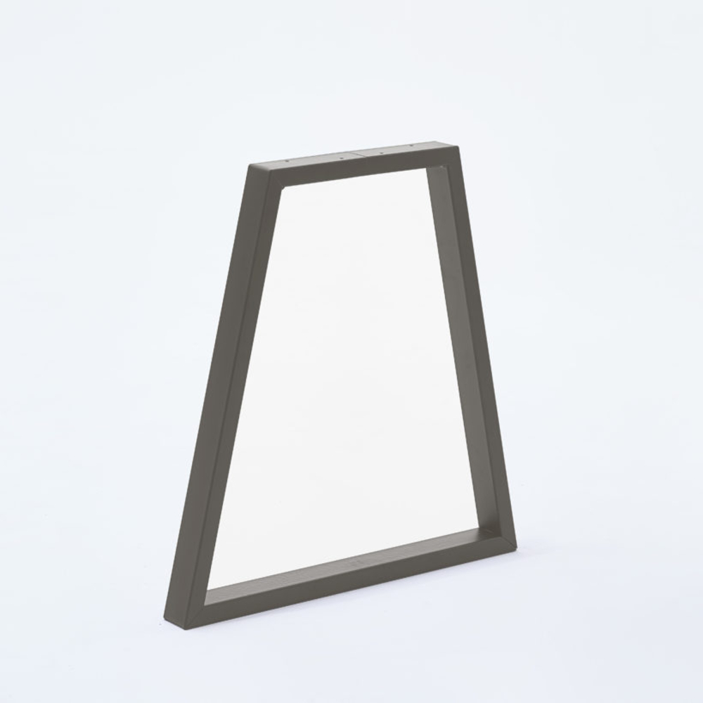  Pied de table/banc modèle trapèze H40 x L.Bas50 x L.haut20 cm vernis transparent couleur métal naturel  - MOTTEZ - M580VTR