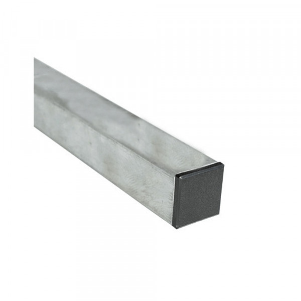 POTEAU 40X40 L3M GALVA AVEC OBTURATEUR - PPOT4040GAL3M