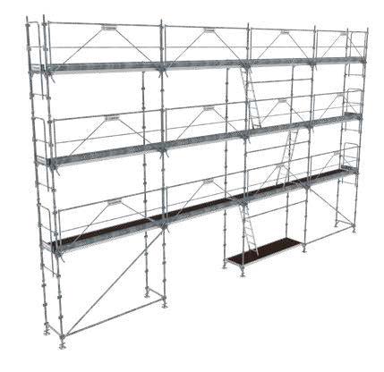 Echafaudage ALU fixe R200 104 m² RECORD MEDIUM garde-corps SECURIT’UP + planchers aluminium - TUBESCA - 0P000637