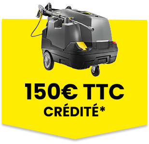 150€ ttc crédité nettoyeur haute pression eau chaude compact 150€ ttc crédité nettoyeur haute pression eau chaude compact