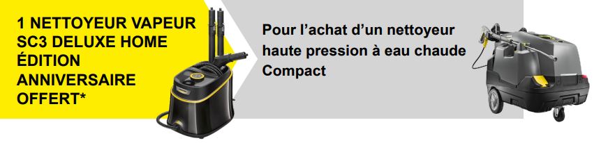 180€ ttc remboursés nettoyeur haute pression eau chaude compact