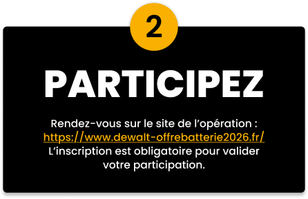Participer sur le site de l'offre Dewalt