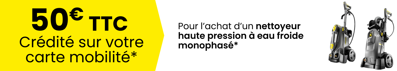 50€ ttc crédité nettoyeur haute pression eau froide monophasé 50€ ttc crédité nettoyeur haute pression eau froide monophasé