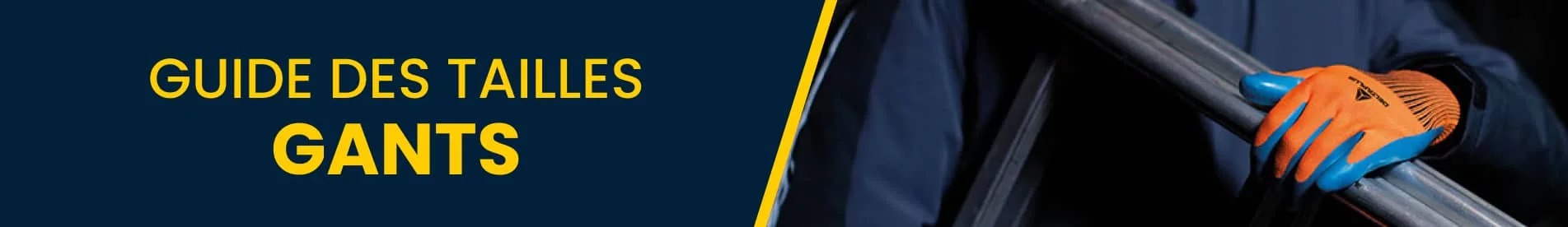 Guide des tailles gants Delta Plus