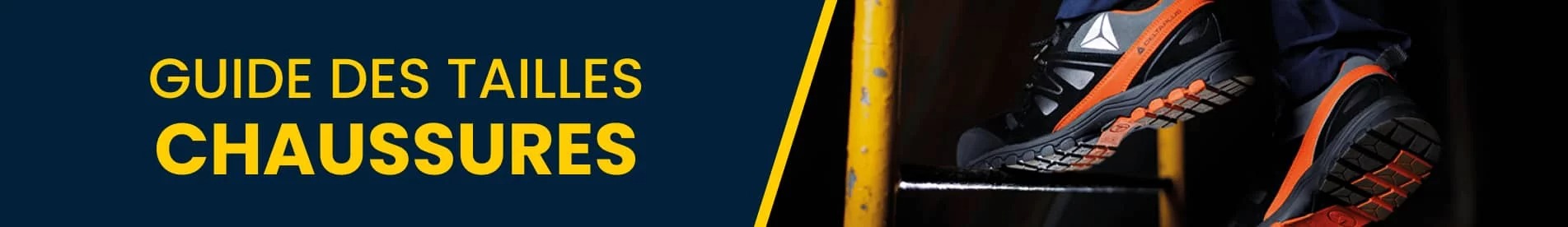 Guide des tailles chaussures Delta Plus